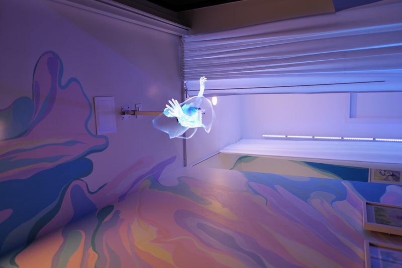 Holo Being digital animation on an LED fan